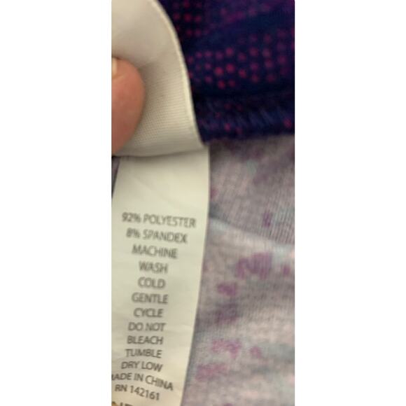 One Size LulaRoe Womens Leggings 3 Pair Assorted Purple Black Floral - Picture 8 of 8